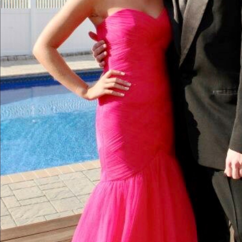 HOT PINK Mermaid style prom dress